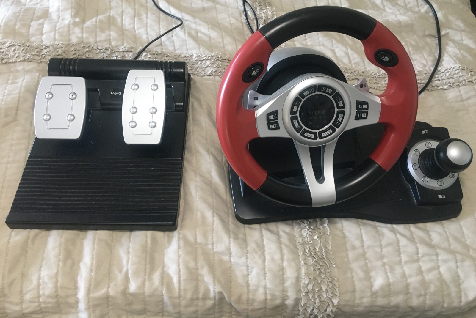 Logic 3 Top Drive GT Steering/Racing Wheel with Pedals, NEW