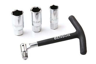 Benson Zündkerzenschlüssel Satz PKW Motorrad Zündkerze 16mm 18mm 21 mm  4-tlg.