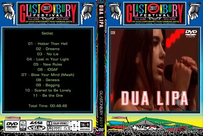 DUA LIPA GLASTONBURY FESTIVAL 2017 DVD!!KISS AC/DC TAYLOR SWIFT ELTON JOHN
