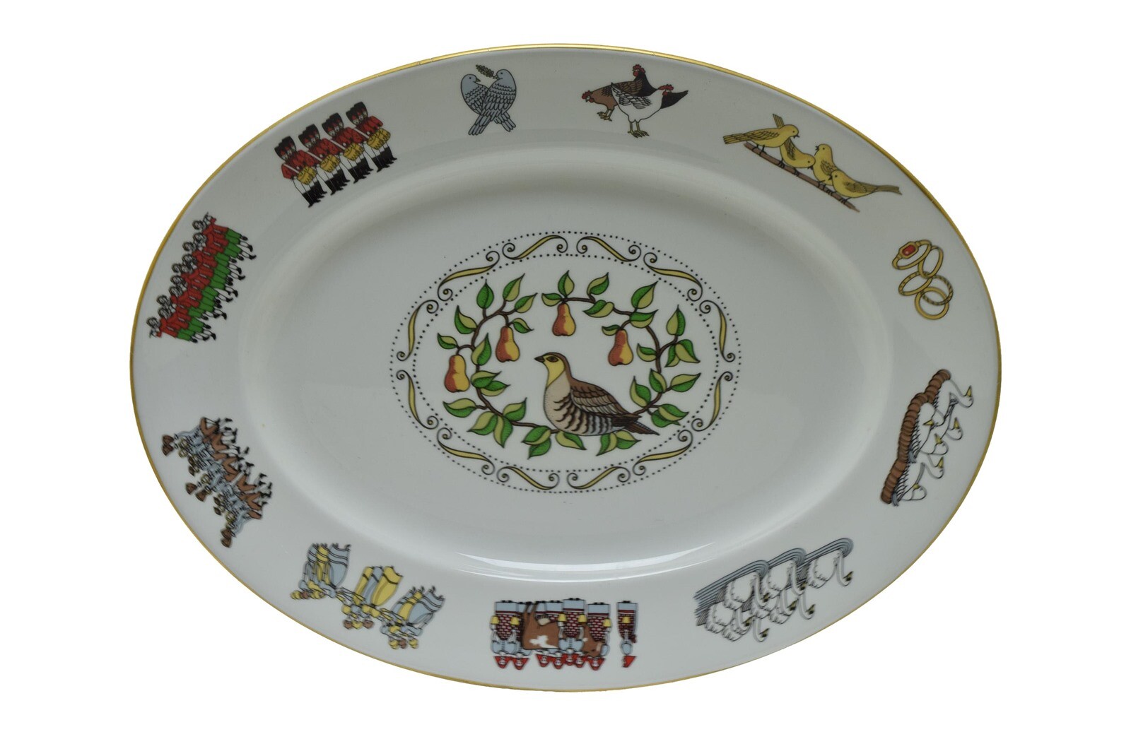 St Andrews Pottery Oval Serving Platter 12 Days of Christmas 15.75" eBay