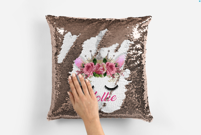 Name 2025 sequin pillow