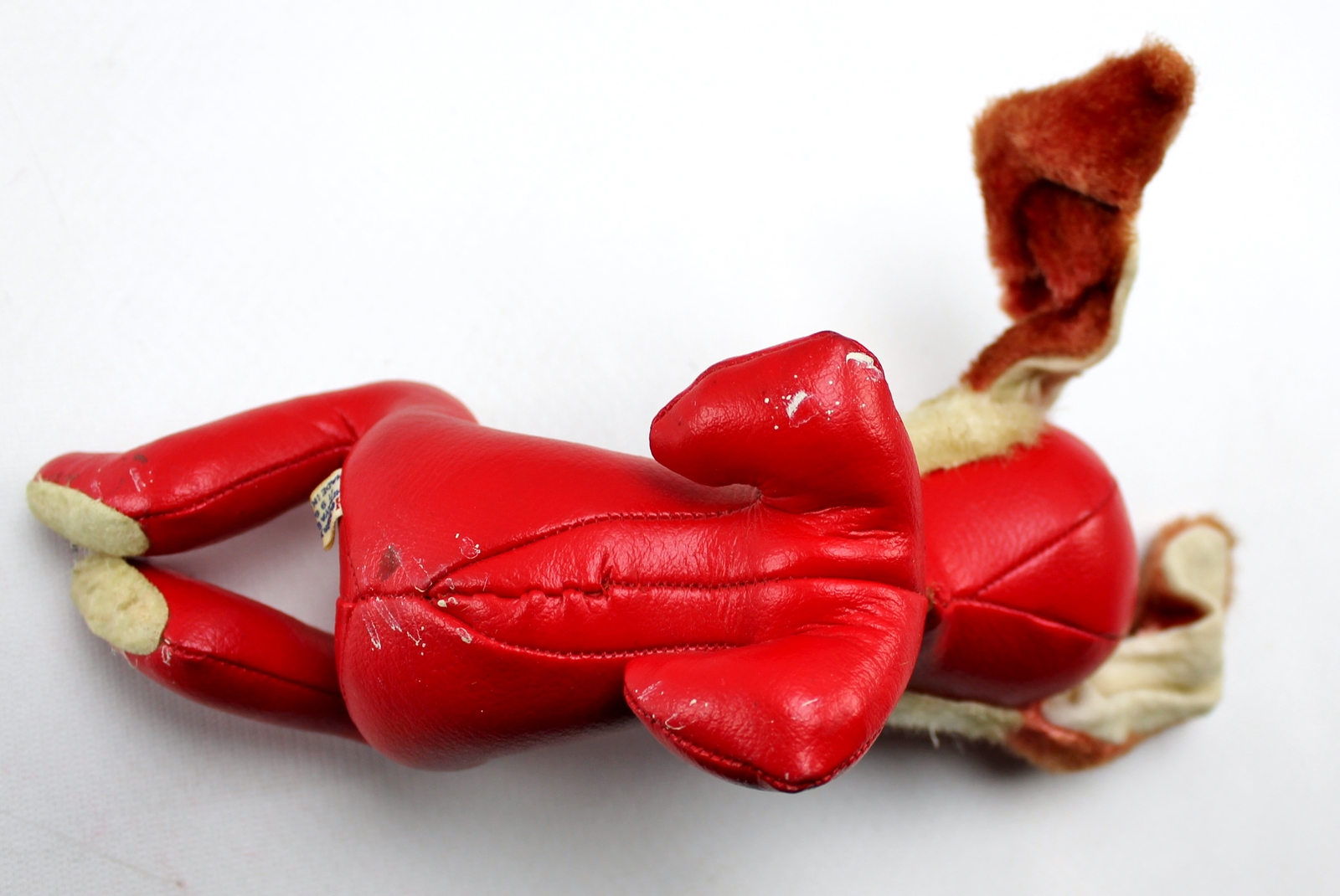 Vintage 1950s Reclining Red Dog Fox Stuffed Toy Holiday Fair Japan