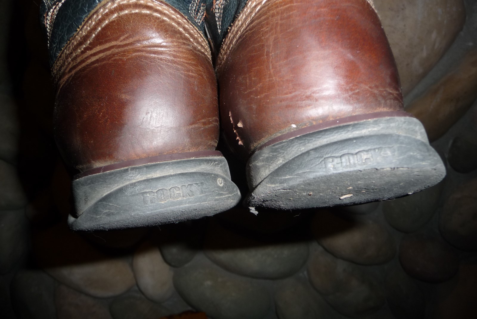Youth Rocky Cowboy Western Boots Size 3.5M
