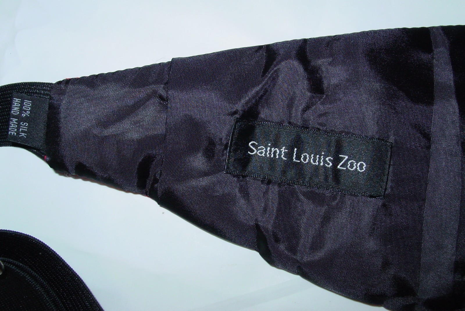 Mens Zebra Red Cummerbund 100% Silk St. Louis Zoo Adjustable Y42