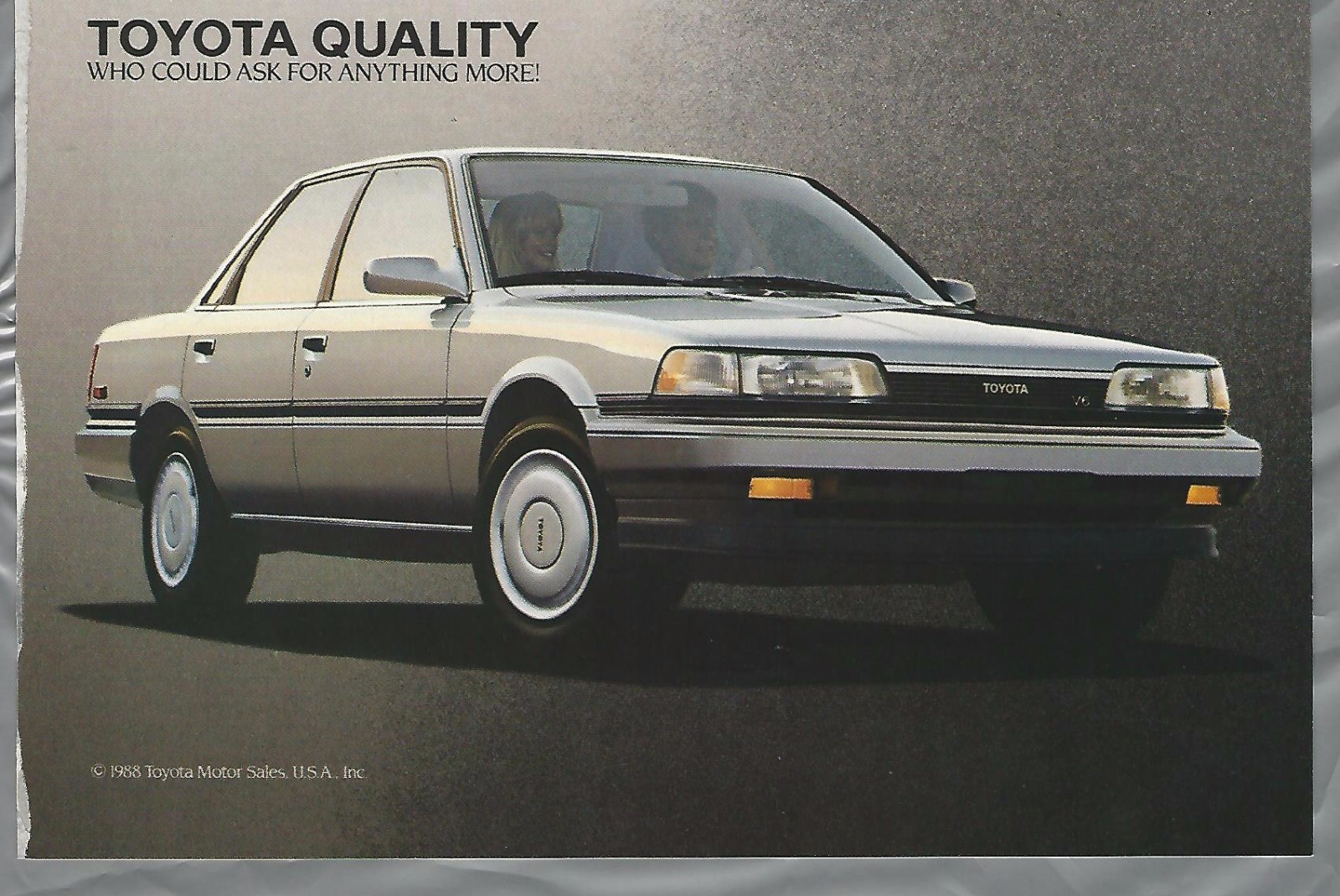 1989 TOYOTA CAMRY Advertisement, Toyota ad, Camry sedan woman driver