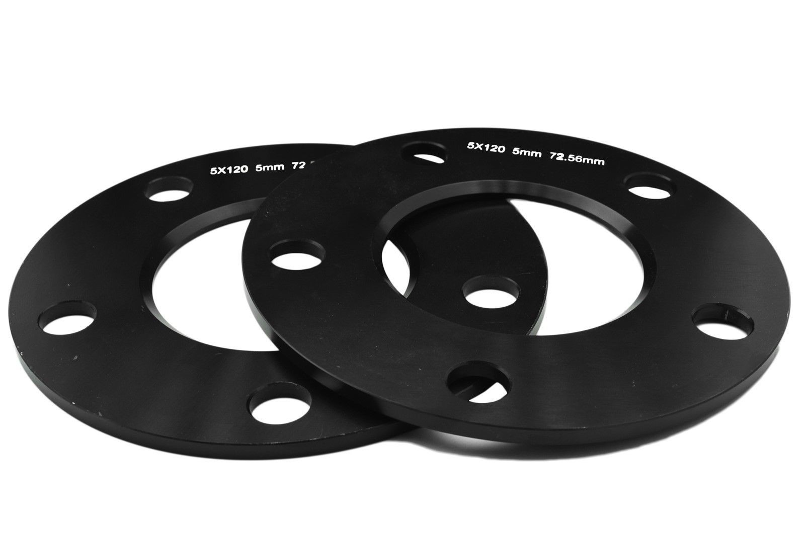 2) 5MM 5X120 Hubcentric Wheel Spacers 72.56 Bore & 10 Black Extended 2) 5MM 5X120 Hubcentric Wheel Spacers 72.56 Bore & 10 Black Extended