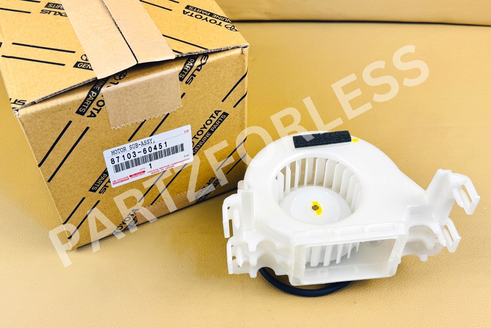 Toyota 87103-60451 Genuine Motor Sub-assy Blower W/Fan For