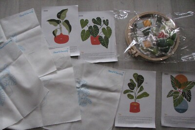 4 designs Money Plant Needle Felting Applique Kit by Felted Sky