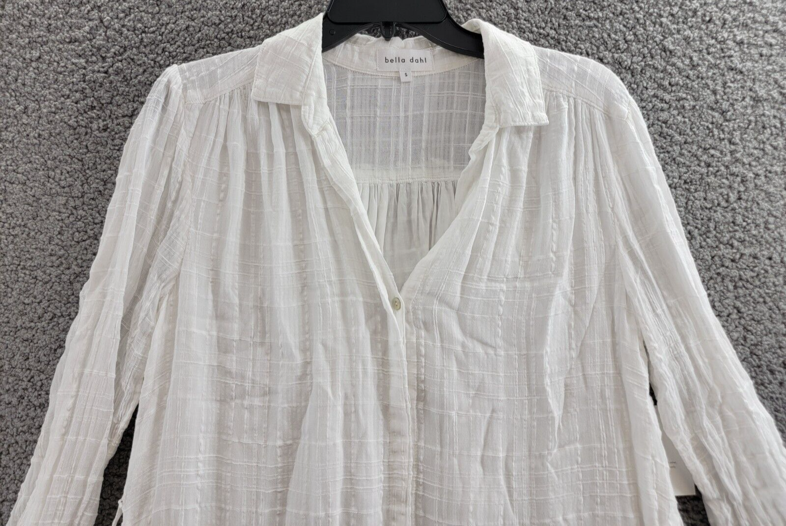 Bella Dahl Belted Shirtdress Women's S White Collared Shirttail Hem Button Front - Picture 3 of 19