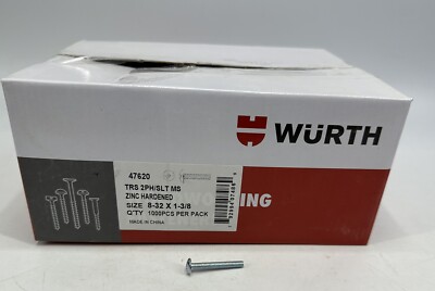 WURTH # 47620 Decorative Screw Truss Head Combo Drive Zinc 8-32 x 1 3/8'' (5495)