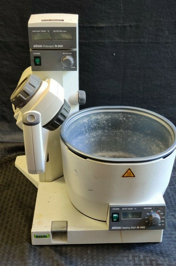 Buchi R205 Rotary Evaporator Rotavapor w/ B490 Heating Bath, Tested