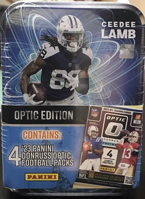Ceedee Lamb 2023 Panini Donruss Optic Football Sealed Collectors Tin 4 Packs