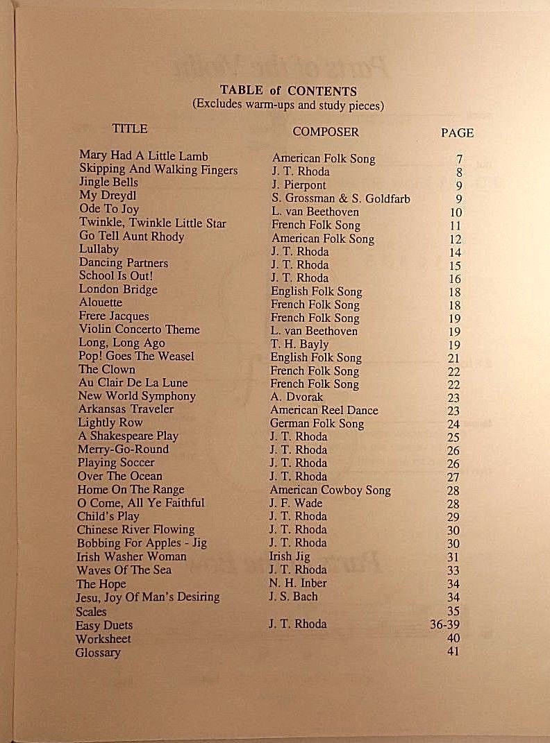 The ABC's of Violin for the Absolute Beginner Bk. 1 by Janice Tucker Rhoda