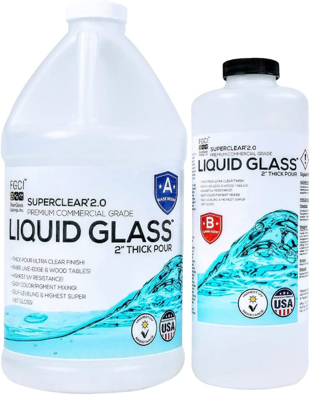 Deep Pour Epoxy Resin Kit Crystal Clear Liquid Glass&reg; 2 to 4 Inches Food Grade S