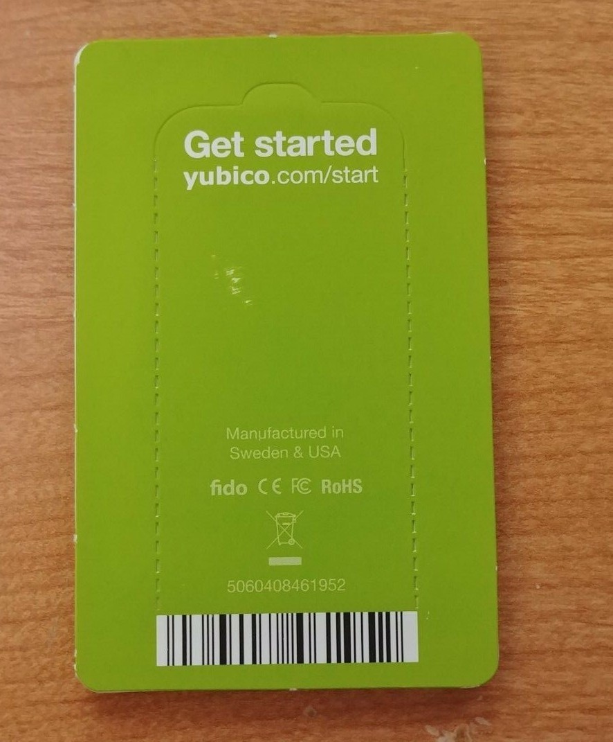 Yubico Secuity Key NFC for the USB port