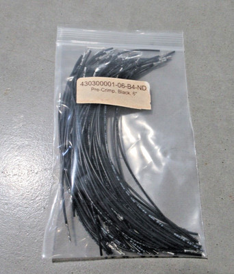 75PCS Molex 0430300001-06-B4-ND 6'' PRE-CRIMP A2015B BLACK *NEW*