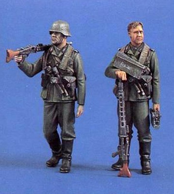 1:35 Verlinden VP German Machine Gunners on the Move WWII Resin Kit 687