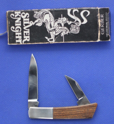 Vintage Gerber Silver Knight 250B Pearl, 2 blade, NIB, NOS
