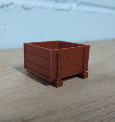 On30 Scale 6ft ORE MINE CART kit. No trucks/couplers. OXIDE RED. 3D Print. NEW!