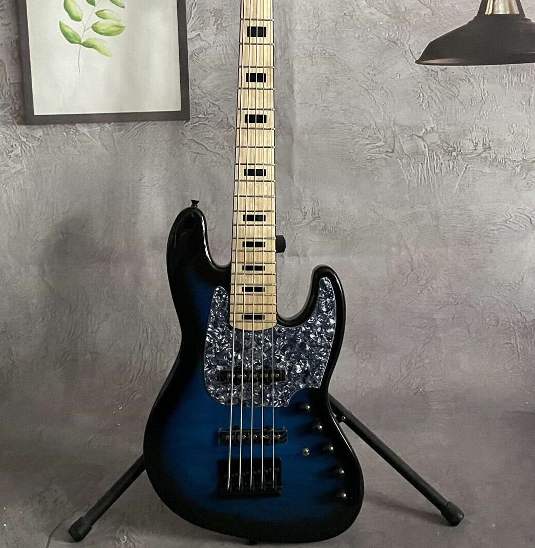 ベース Mayones Jabba Custom 5 Mayones Jabba Custom EP VF 5 - Transparent Black Satin