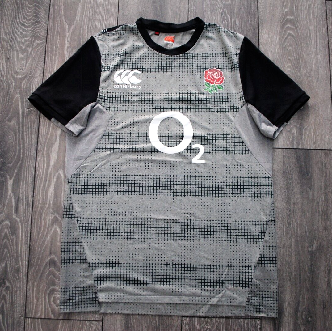 SIZE LARGE SHIRT CANTERBURY RUGBY JERSEY ENGLAND DRILL RUGBY