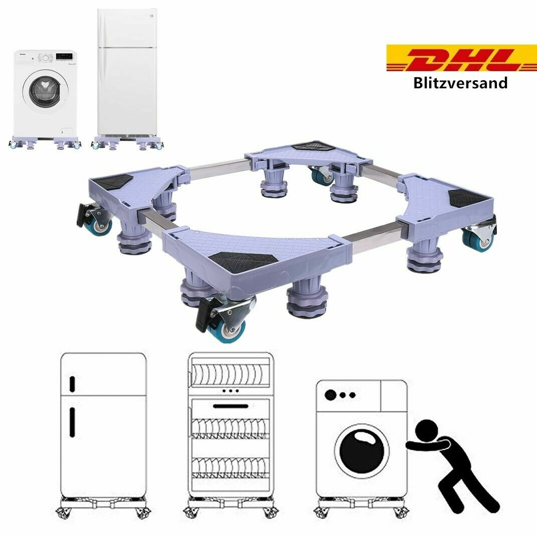 Waschmaschinen Untergestell Trockner Unterbau mit Roller Verstellbar