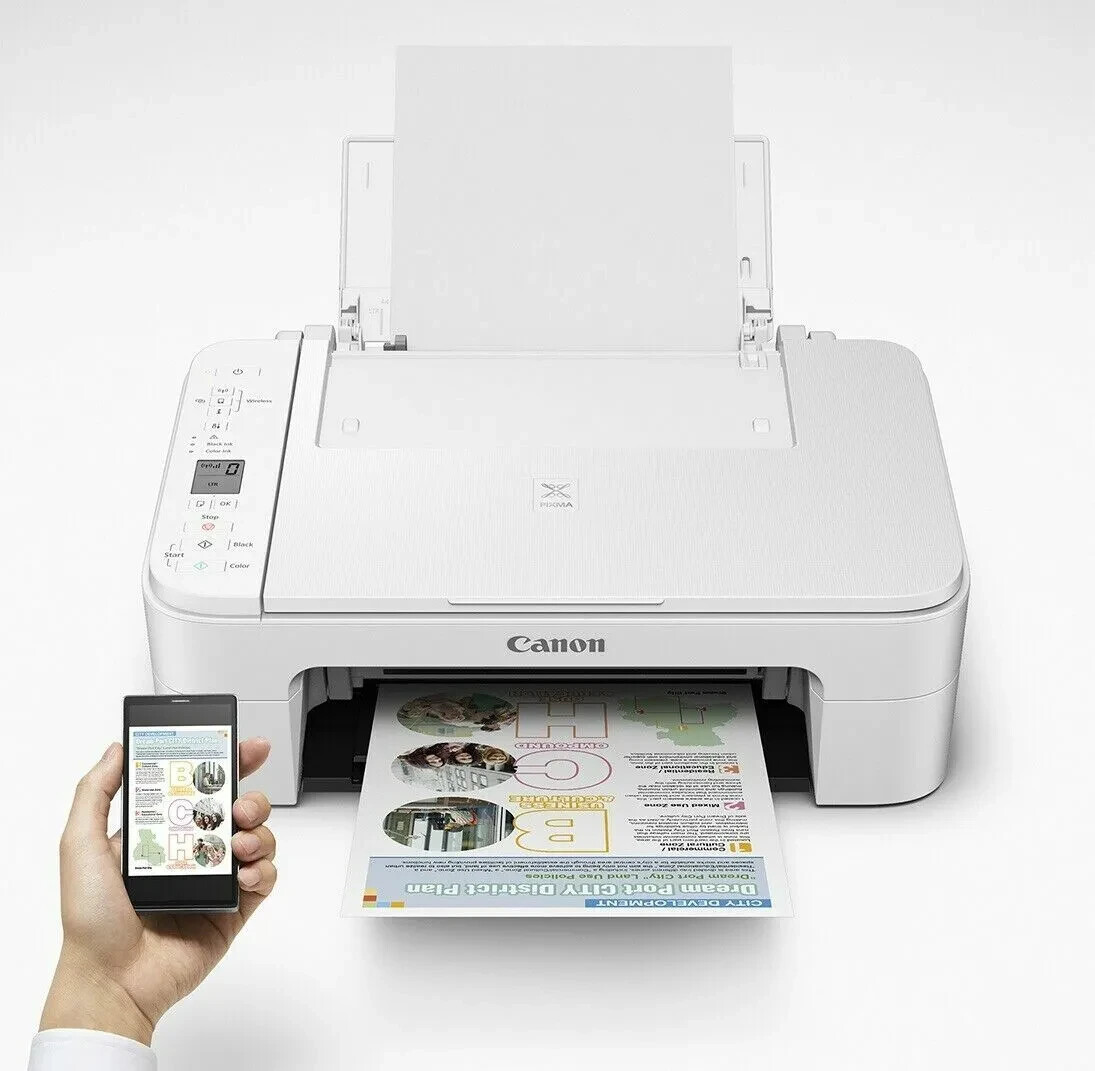 New Canon 3722 (3522) Wireless Printer-Copy-Scan-5x5 Photo-On Sale-Back School