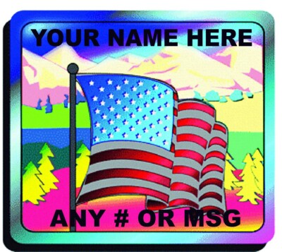 100 to 1000 US Flag Customized Hologram Labels Tamper Evident Product Protection