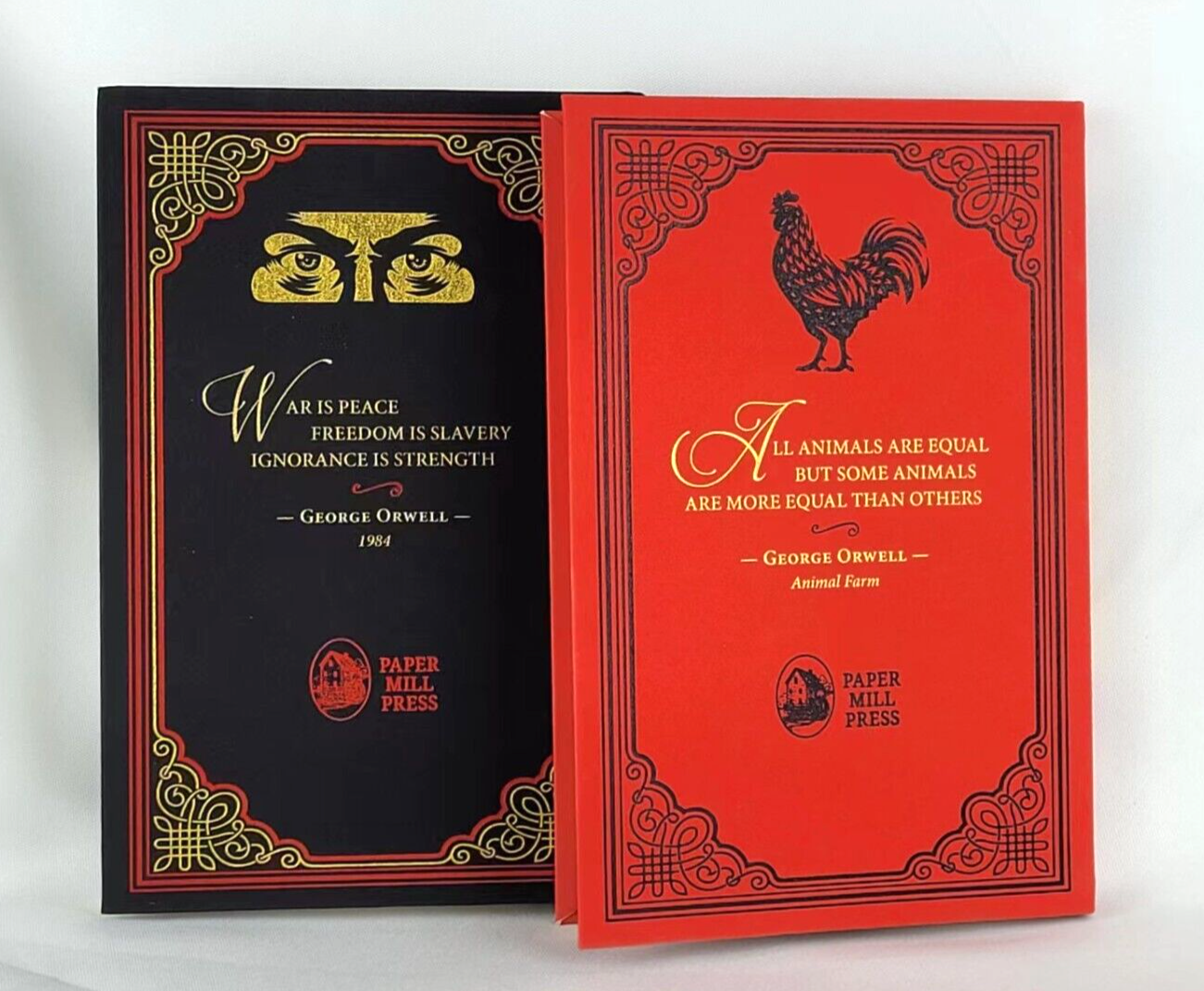 George Orwell Animal Farm & 1984 Nineteen Eighty-Four Faux Leather Classic NEW