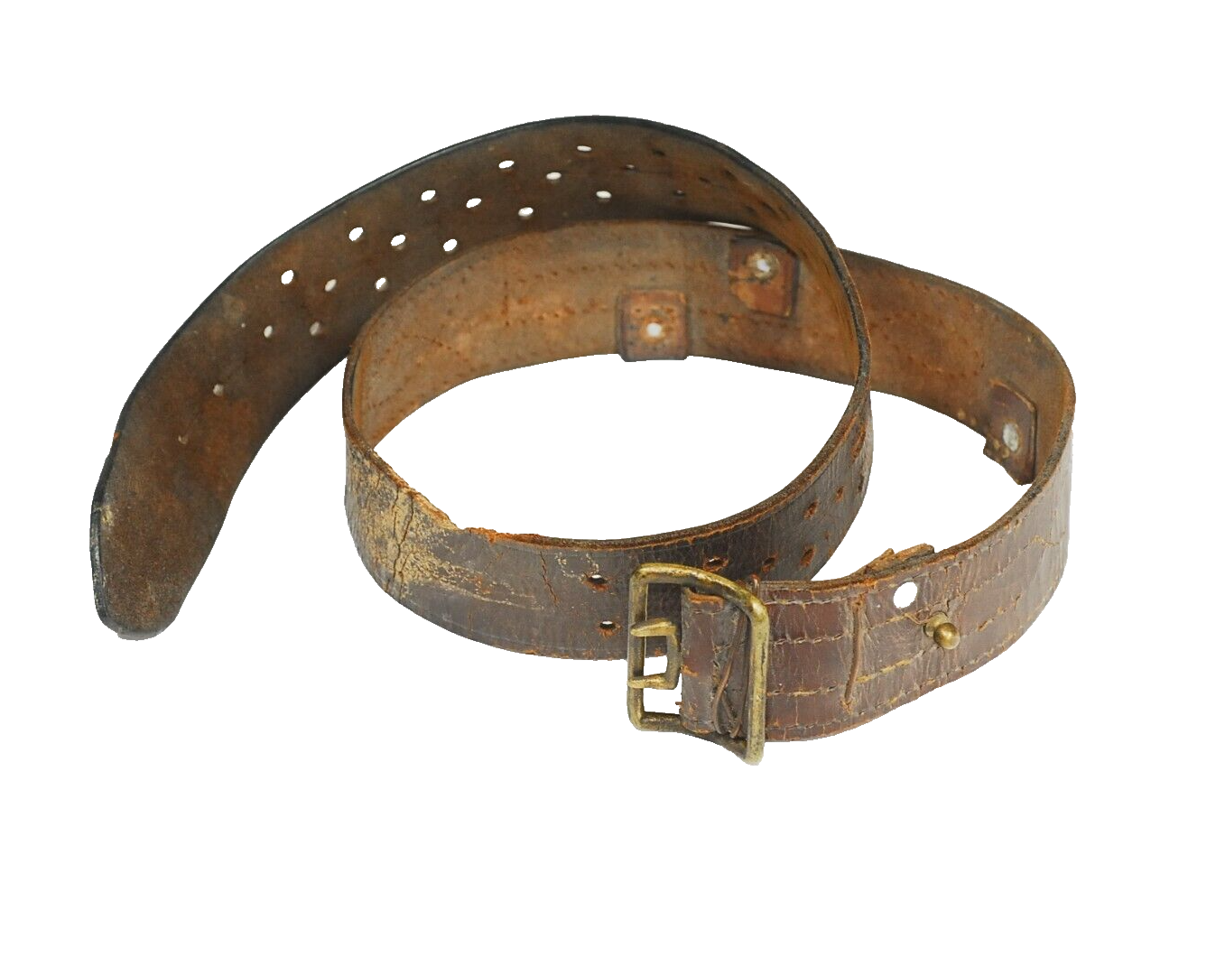 WW2 Japanese Army Officers Leather Belt Brass Buckle 123cm