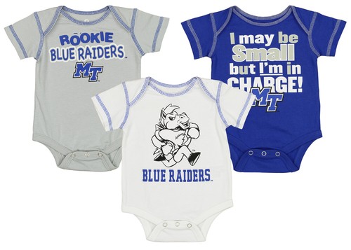 Набор Outerstuff NCAA Infant Middle Tennessee Blue Raiders из 3 предметов Creeper