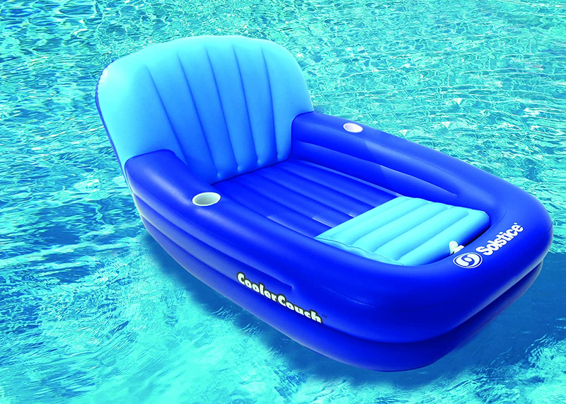 Cooler Couch Inflatable Pool Lounger, Multicolor Large
