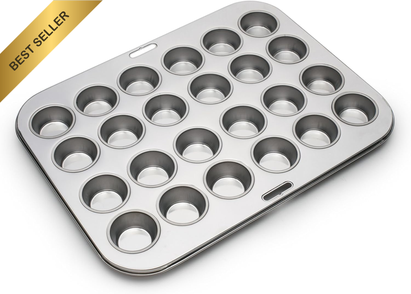4866 Mini Muffin Pan, 24 Cup, Stainless Steel