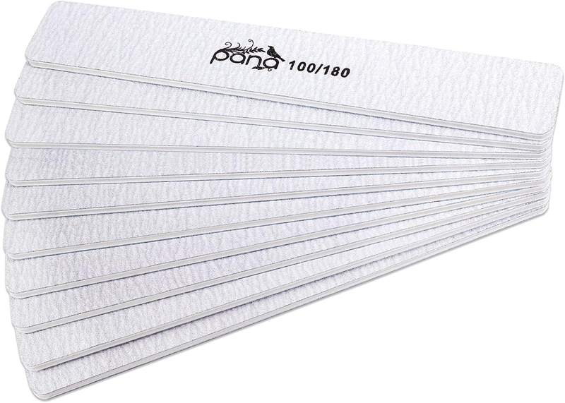 10Pcs -  Jumbo Double-Sided Emery Nail File for Manicure, Pedicure, Natural, and