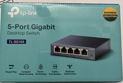 TP-LINK TL-SG105  5-Port Desktop Switch Gigabit 1000 Mbps BRAND NEW SEALED
