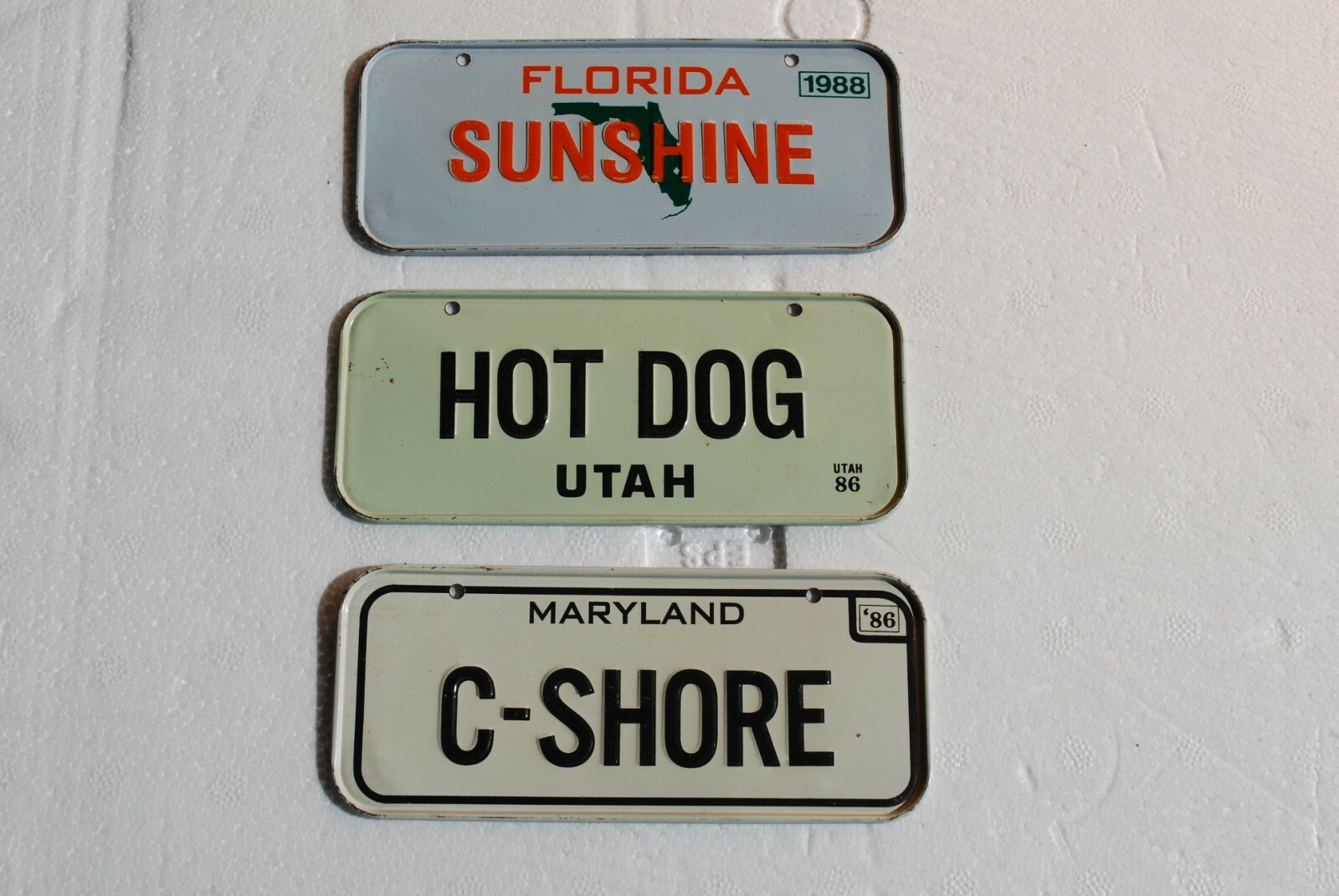 1980s  POST CEREAL MINI MINIATURE BICYCLE LICENSE PLATES LOT x13