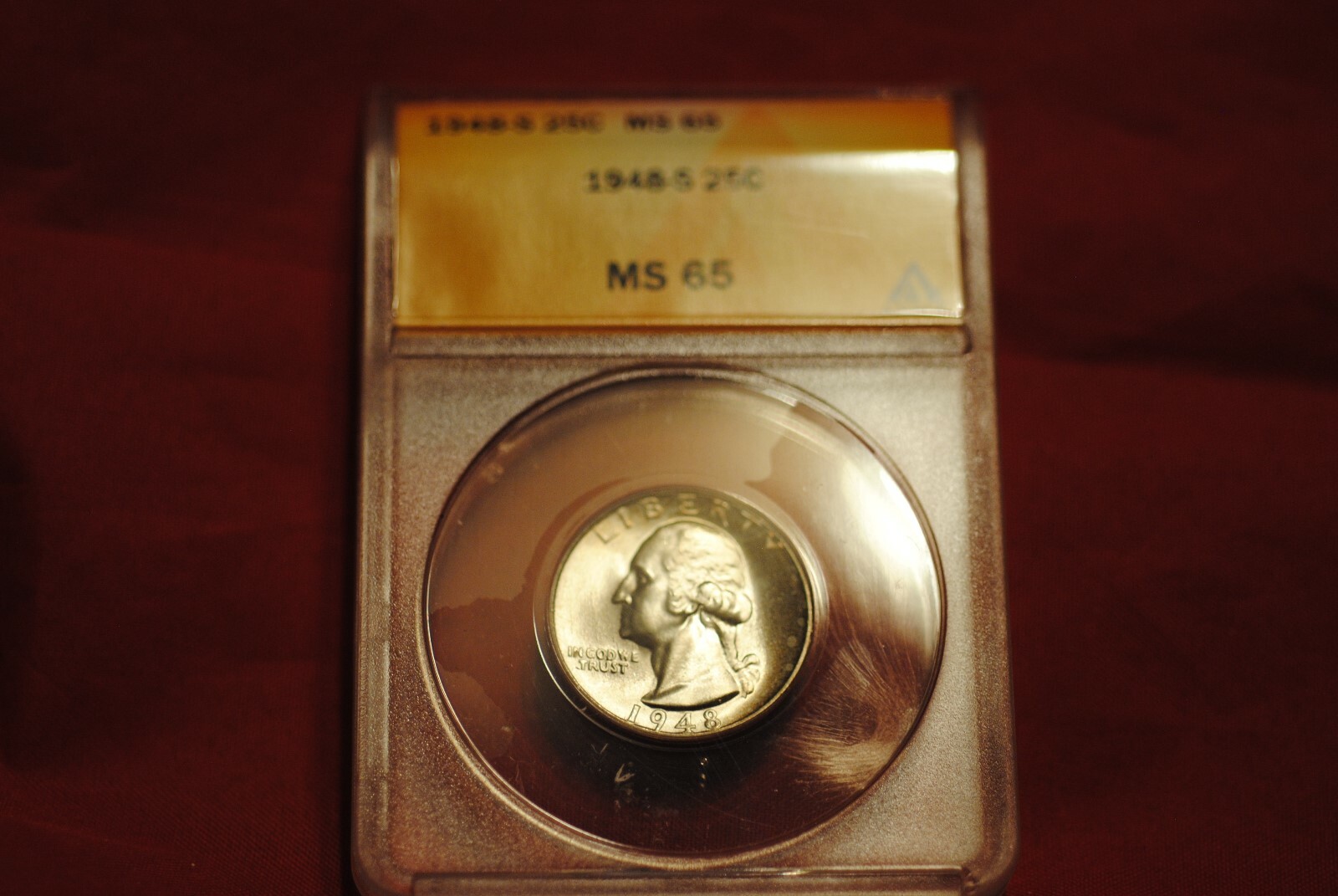 1948S Washington Quarter MS 65 ANACS.