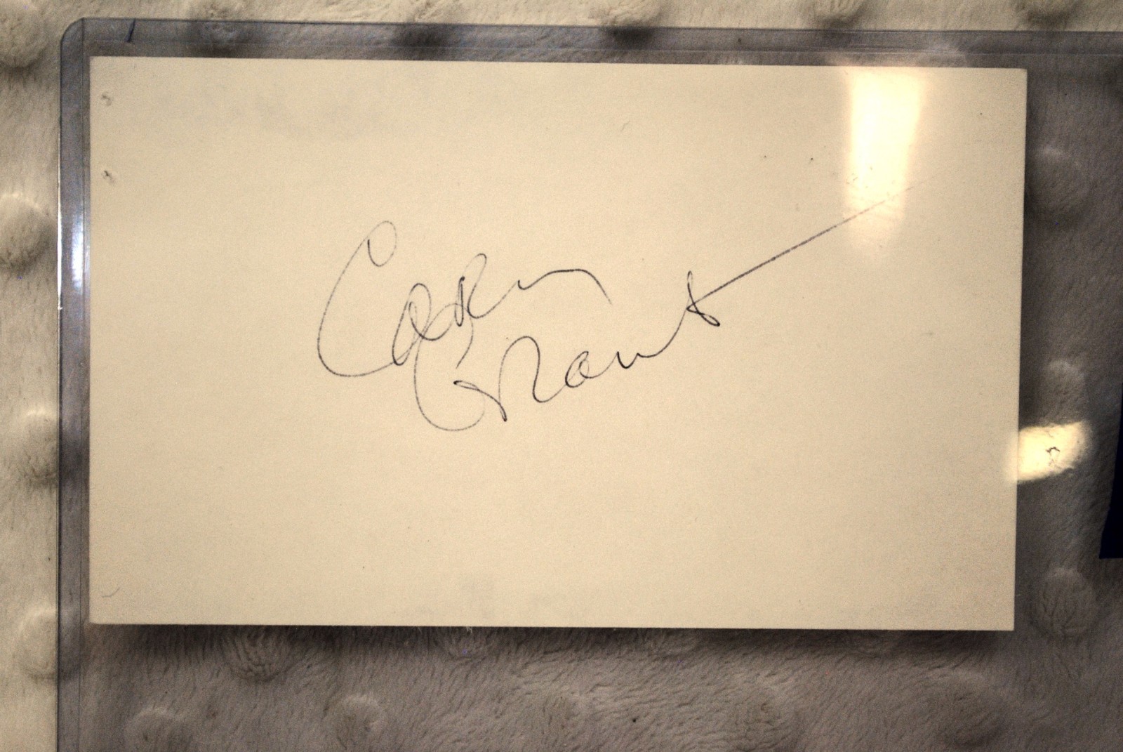 Cary Grant Autographed 3 x 5 Card