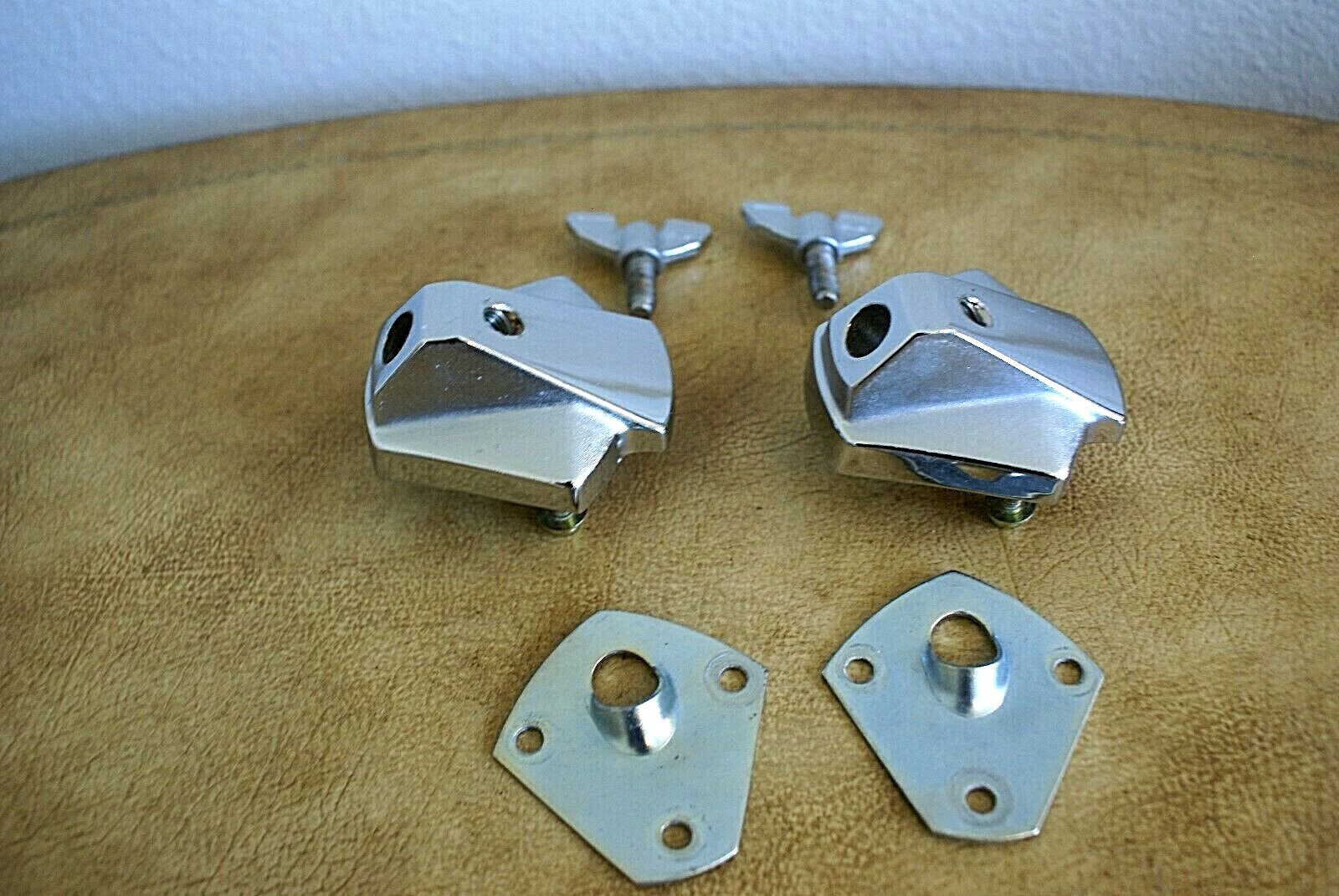 Vintage 80s Tama Superstar/Imperialstar Bass Drum Spur Leg Mounts, w/gaskets