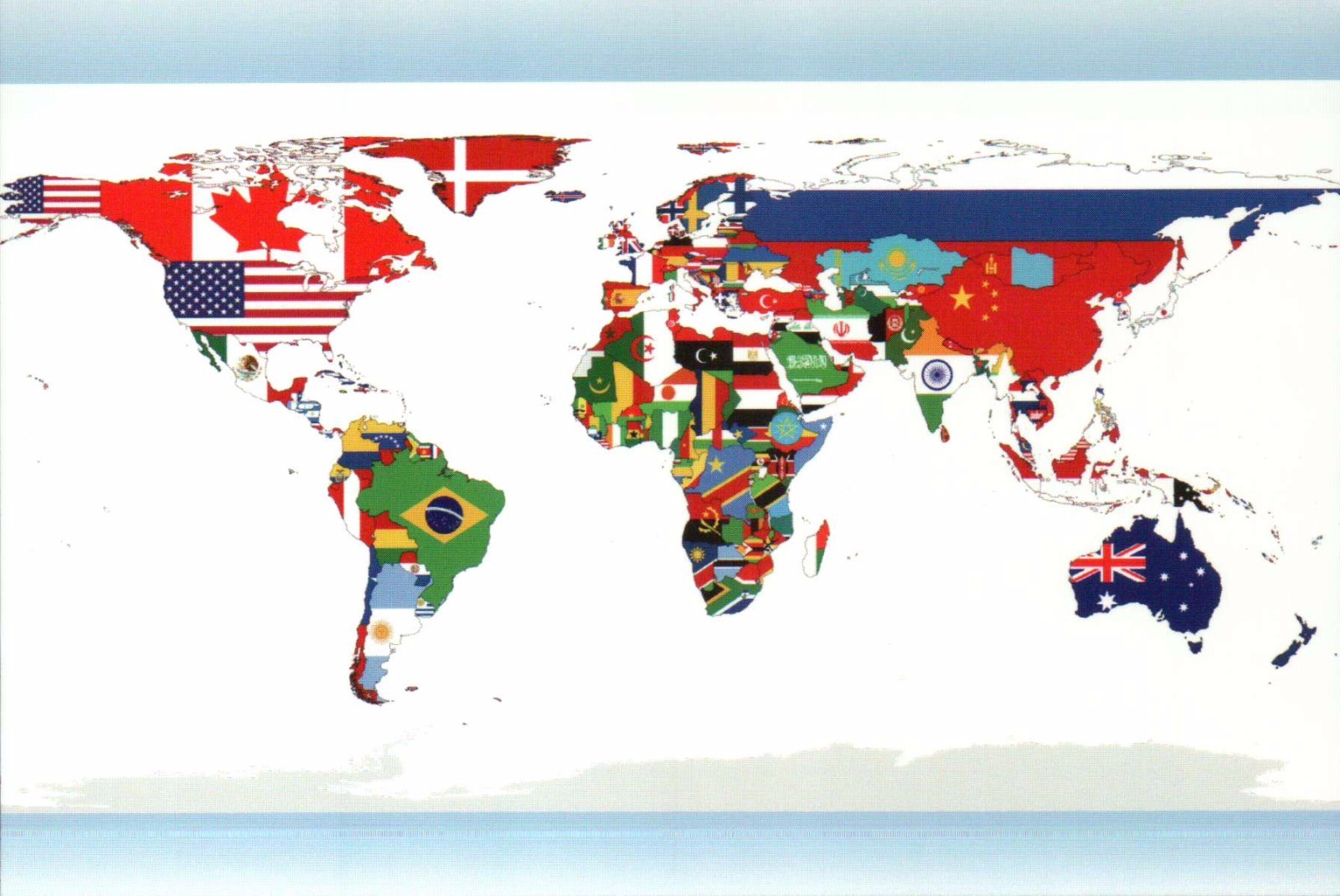 地図・旅行ガイド Flags of the World Graphic Map World