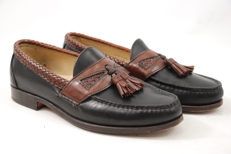 Allen Edmonds Maxfield Tassel Loafers Black Brown Leather  display picture 3