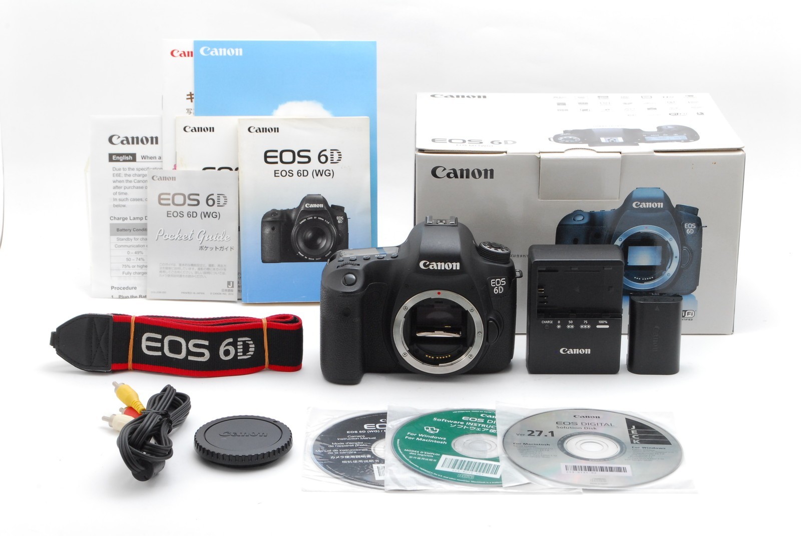 Near MINT in BOX ]Canon EOS 6D Body 20.2MP Digital SLR Black