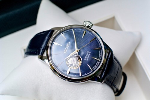 Pre-owned Seiko Presage Cocktail Time Blue Moon Ssa405j1 + Worldwide Warranty Us4
