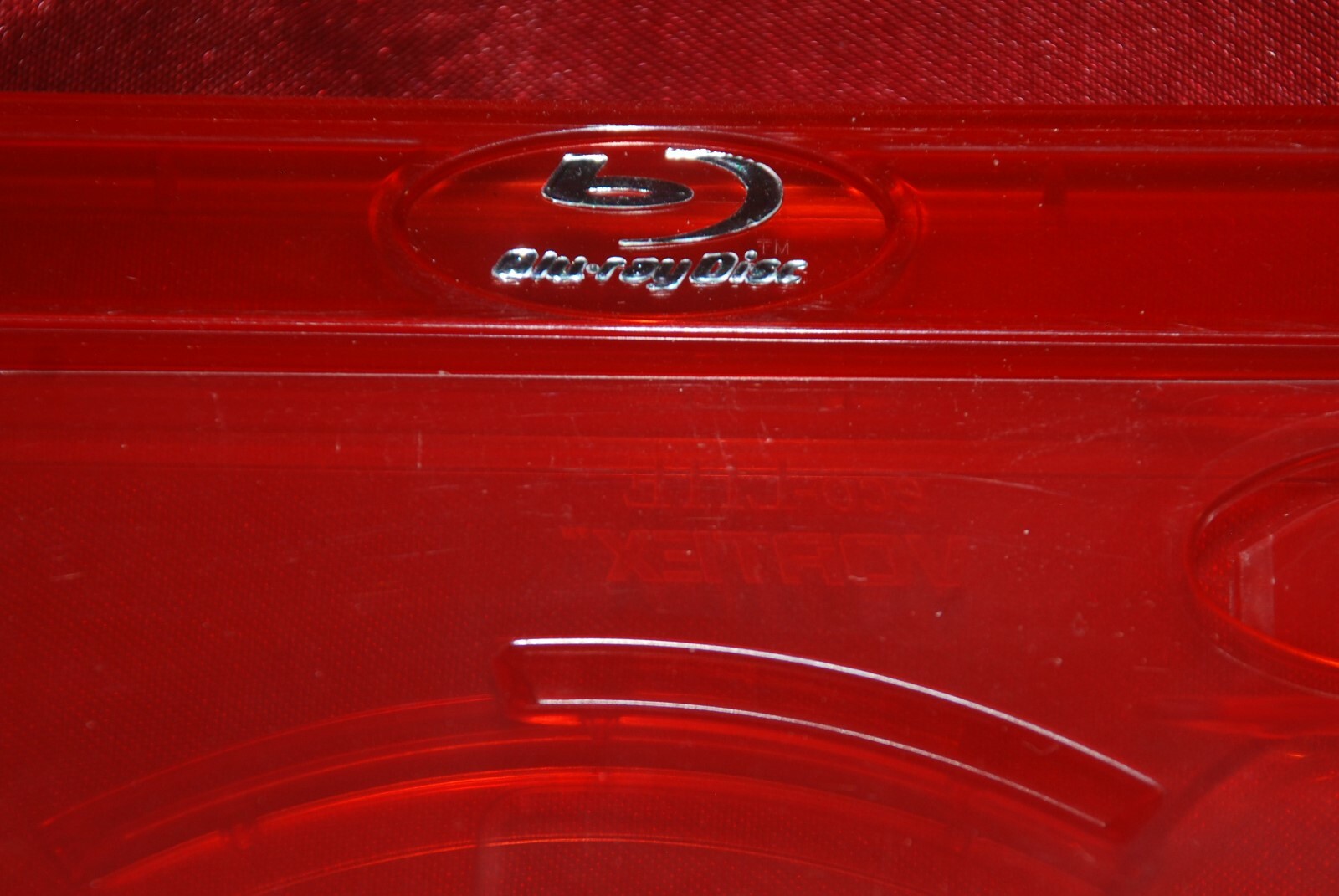 Rare AMARAY VORTEX 2-disc transparent RED BLU-RAY CASE - embossed silver logo