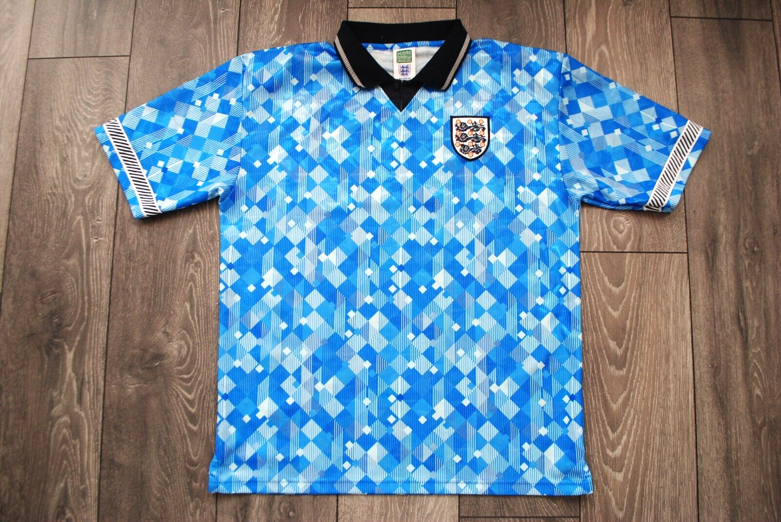ENGLAND RETRO 1990 THIRD FOOTBALL SHIRT SCORE DRAW NATIONAL