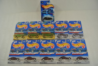 Hot Wheels 1936 Cord Lot of 11 New On Card Diecast Car First Editions Virtual