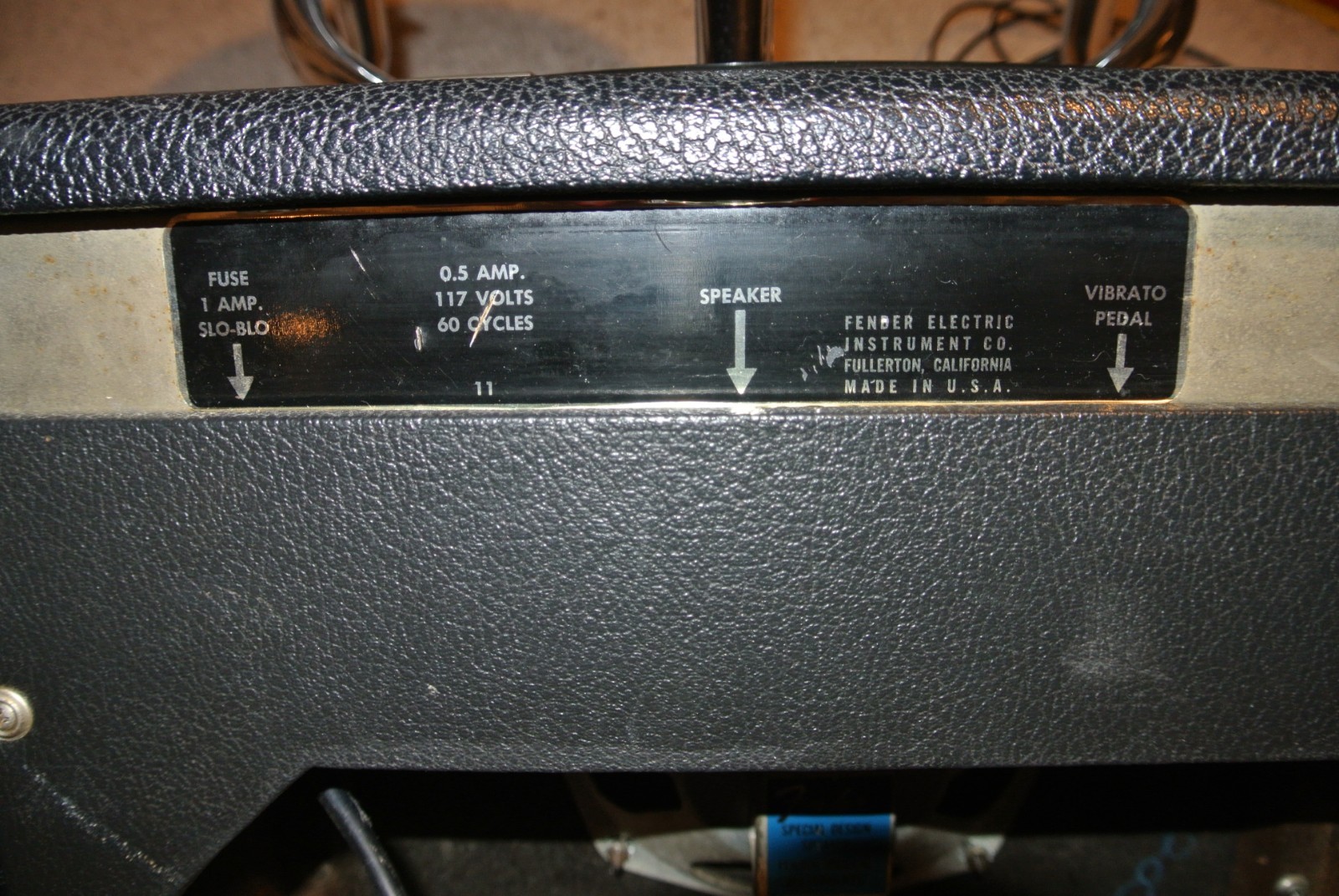Fender Vibro Champ rare transitional 1965/66 pre-CBS Vintage Blackface Combo Amp