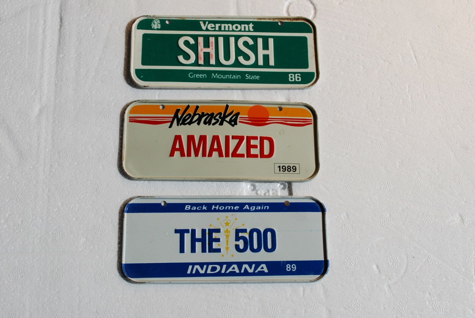 1980s  POST CEREAL MINI MINIATURE BICYCLE LICENSE PLATES LOT x13