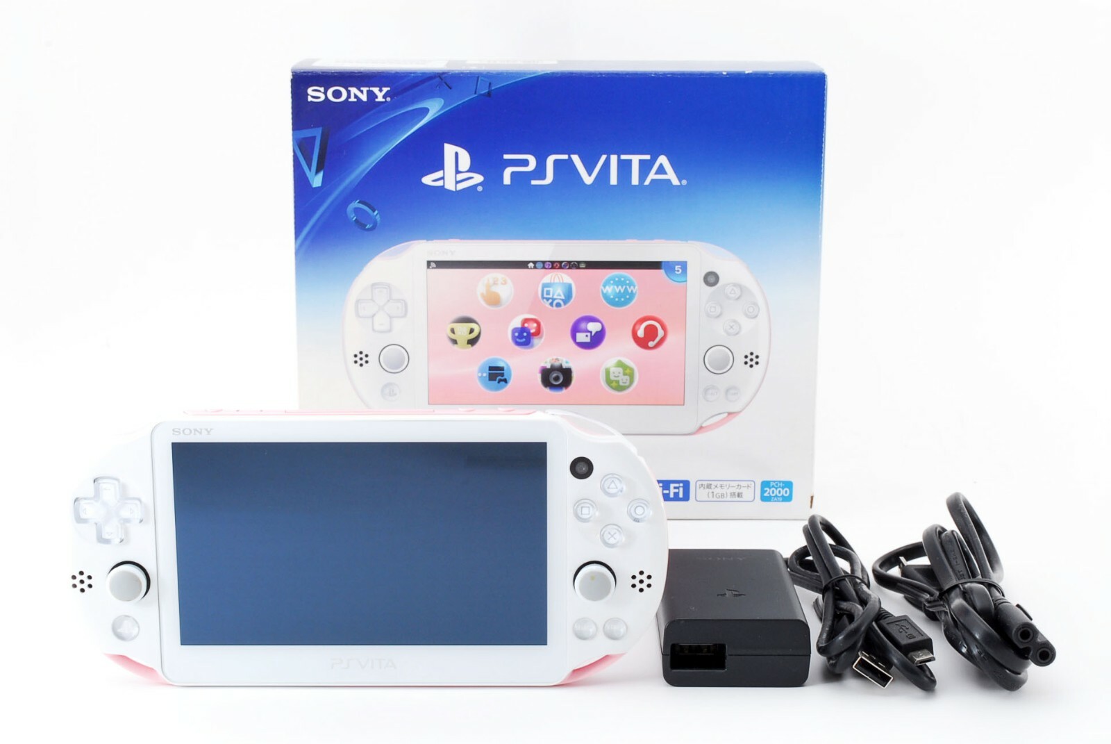 PSvita 本体　ｐｃｈ－2000　ホワイト　充電器付き　マイクラ付 PlayStation®Vita PCH-2000 本体とマイクラソフト&ケース