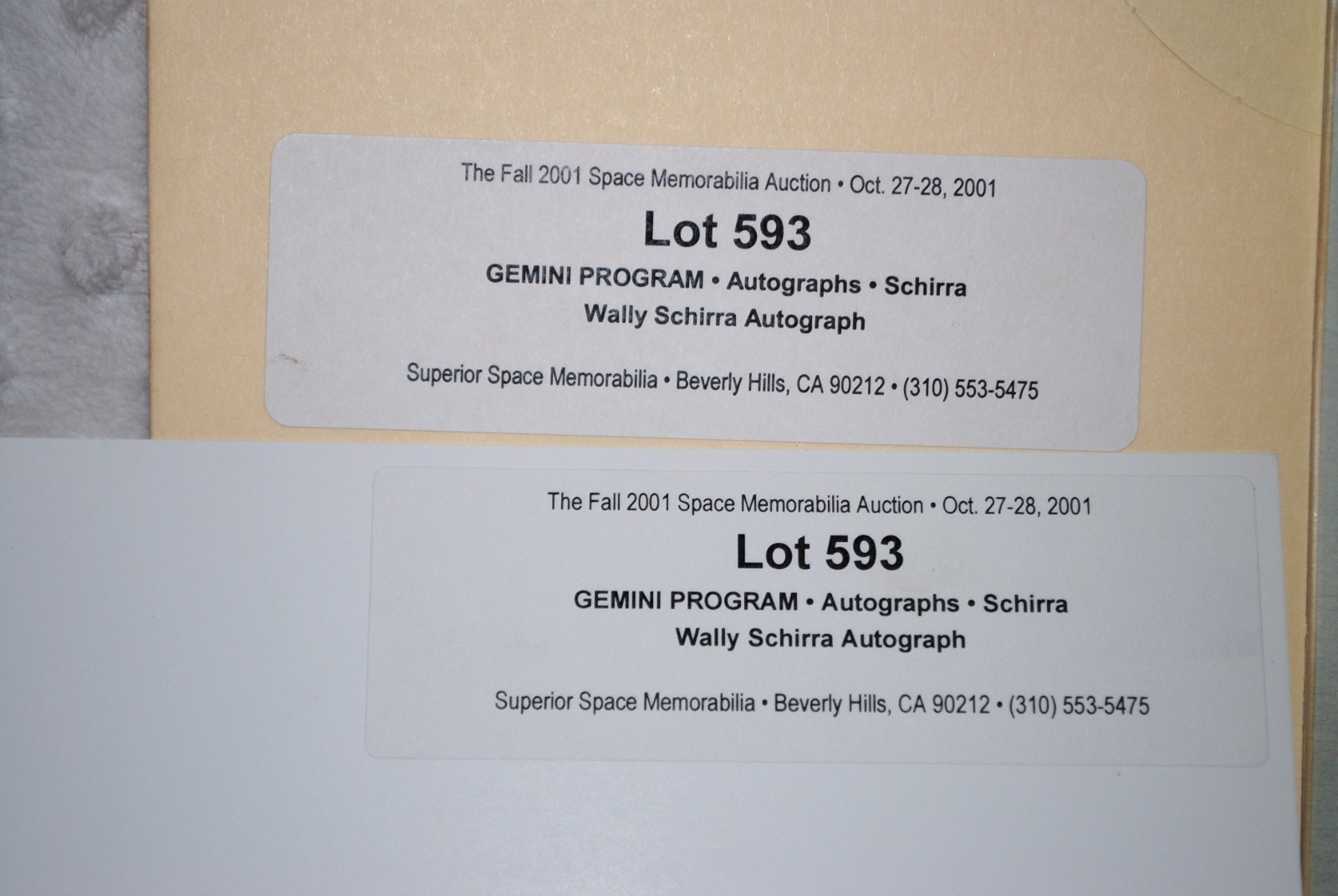 Wally Schirra RARE Signed Stamps on Original Letter Head w/ Signed Typed Letter